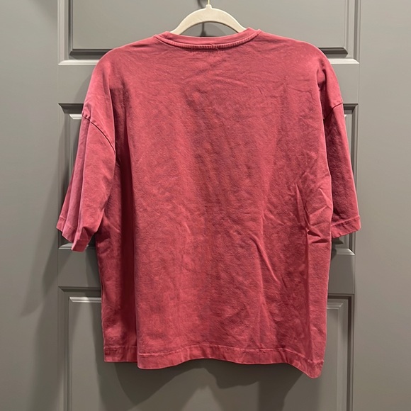 Topshop acid wash oversized T-shirt in rose pink - Picture 9 of 9